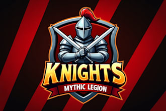 create amazing knight sword logo in 12 hours