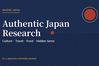 research authentic japanese culture, travel, food, and hidden gems for you