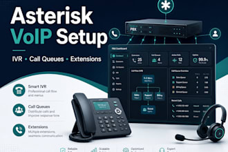 set up an asterisk phone system with call queues