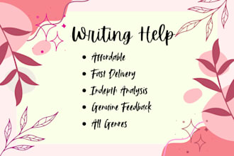 professionally critique and review your fiction right now