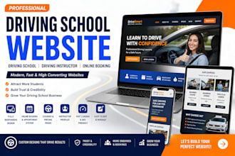 design driving school, driving website school website driving instructor website