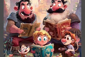 design a magical childrens book cover for amazon KDP