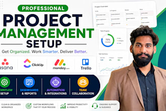 set up asana clickup monday for project management