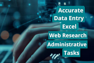 be your reliable data entry person