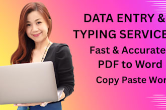 do professional data entry and fast typing work