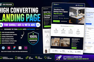 design cro focused PPC landing page google ads meta ads conversion funnel site