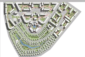 design modern residential masterplan urban subdivision plan real estate render