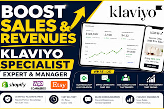 be your klaviyo expert email marketing specialist, boost shopify ecommerce sales