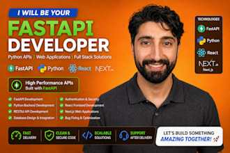 be your fastapi developer for python API and web app development