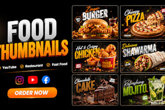 design professional cooking and food thumbnails