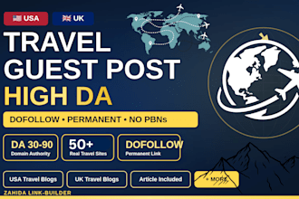 publish travel guest post on USA and UK travel blogs