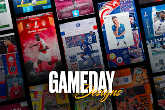 create premium football gameday designs