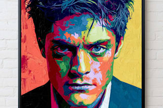 draw abstract painting art or color abstract portrait