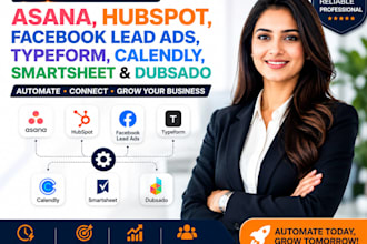 integrate asana hubspot facebook lead ads typeform calendly smartsheet dubsado