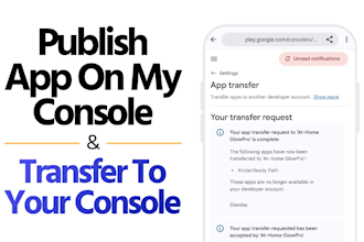 publish app on my console and transfer to your console