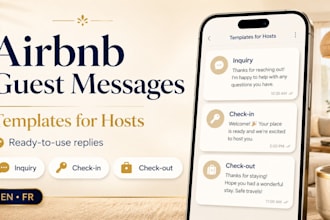 write airbnb guest message templates for hosts