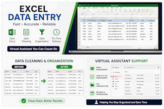 do excel data entry and spreadsheet work
