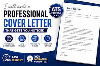 write a professional ats friendly cover letter for any job