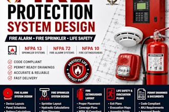 design fire alarm system layout and nfpa 72 drawings