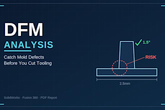 create a dfm analysis and manufacturability report for your plastic part