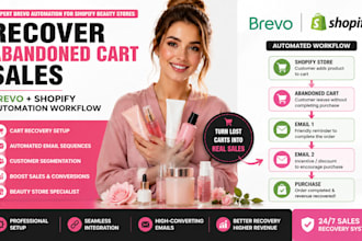 create brevo abandoned cart email automation workflow for shopify beauty stores