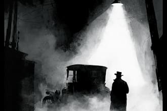 create vintage comic, horror and sci fi art