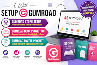 setup gumroad store, gumroad book promotion, gumroad digital product, gumroad