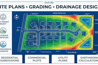 design civil engineering site plan grading and drainage
