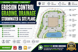 create erosion control grading drainage stormwater and site plans