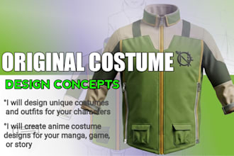 design original character outfits and clothing concepts