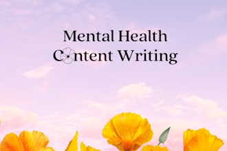 write medical, biology and mental health articles
