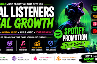 organic spotify promotion spotify music promotion amazon music playlist