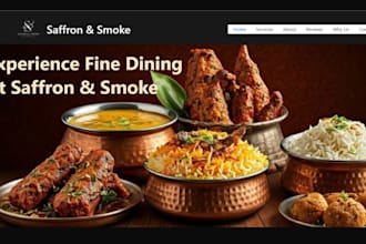 design restaurant website with online order system