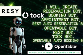 expertly do appointment bot, resy auto booking bot restaurant bot web automation