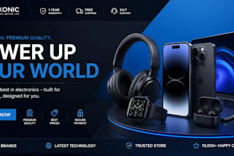 create a professional shopify hero image slider website header web banner design
