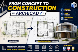 create architectural drawings and blueprints in archicad