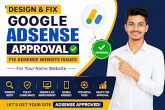 design google adsense approval fix adsense website issues for your niche website