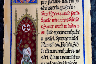 paint and write historically inspired manuscript page