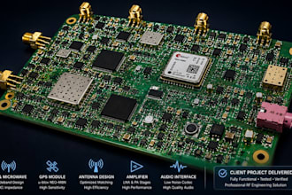 design rf, microwave, and antenna pcb with amplifier, gps, and audio interface