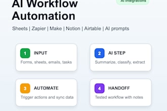 build ai workflow automation with google sheets or zapier