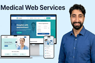 build medical, doctor, clinic, hospital, healthcare and veterinary website