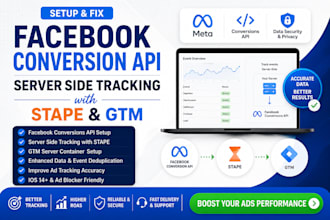 setup facebook conversion api server side tracking with stape and GTM