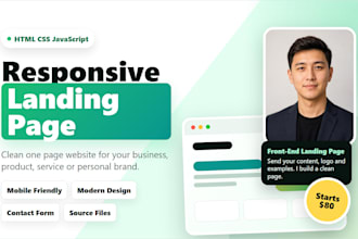 create a responsive landing page