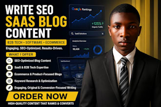 write SEO saas blog content for b2b tech software brands and ecommerce website
