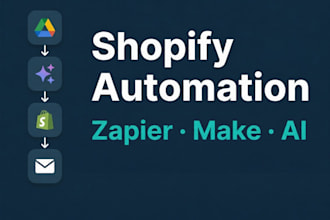 build a custom zapier or make automation for your shopify store