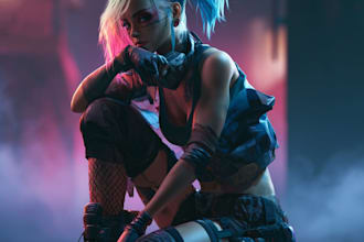 cyberpunk female character desing