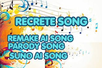 recreate suno ai song remake suno song edit suno song lyrics parody song cover