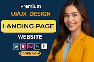 build wordpress landing page design, elementor landing page