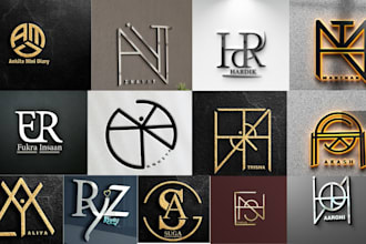 create a unique and stylish name logo design