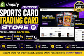 build a shopify sports card store, trading card website and pokémon tcg store